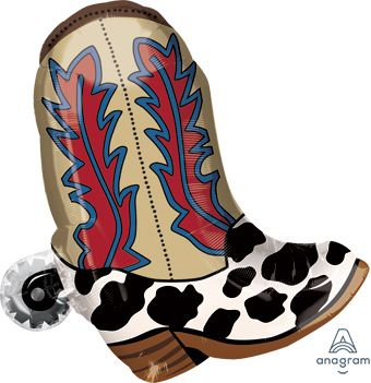 LRG SHP COWBOY BOOT YEEHAW 24"