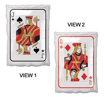 Jack & Queen Playing Card Supershape Mylar Balloon