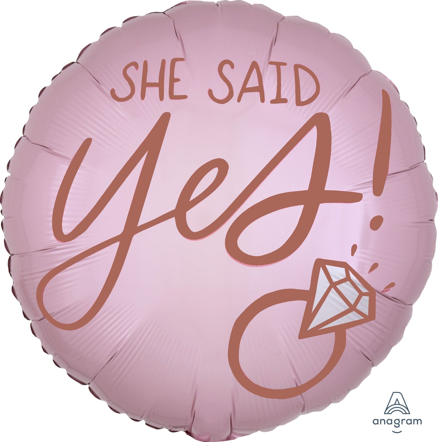 Blush Wedding She Said Yes Balloon