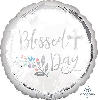 18" Blessed Day Holy Cross Mylar