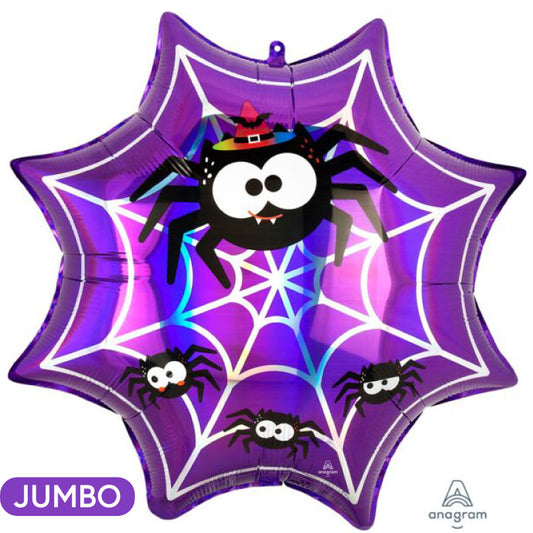 Iridescent Spiderweb 22" Mylar Balloon