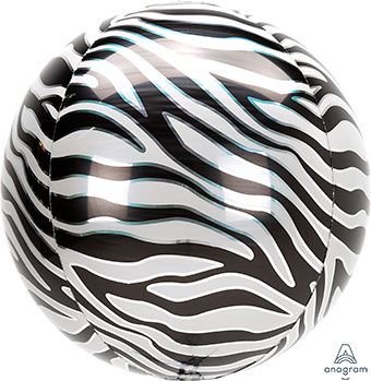 Orbz Balloon: Animalz Zebra Print