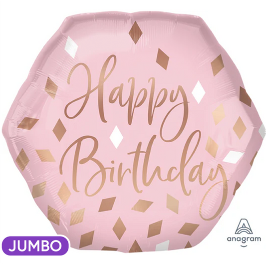 Supershape Blush Birthday Mylar