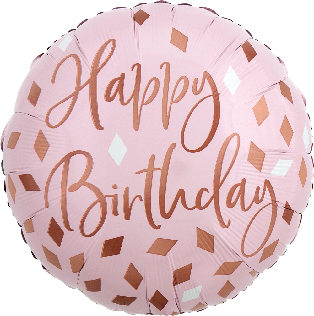 Blush Happy Birthday Mylar