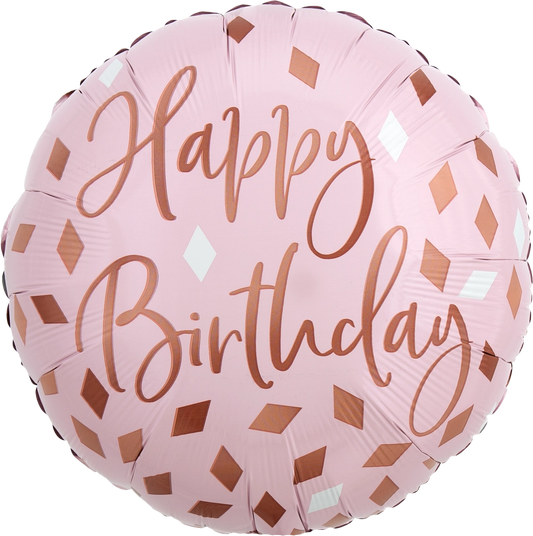 Blush Happy Birthday Mylar