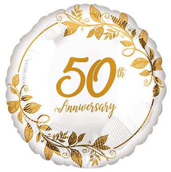 18" Happy 50th Anniversary Mylar