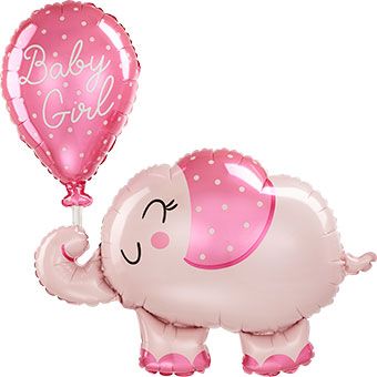 LRG SHP BABY GIRL ELEPHANT 31"