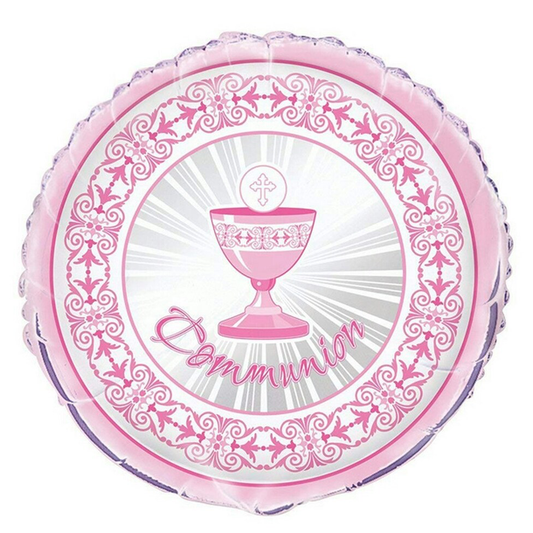 Fancy Pink First Communion Mylar