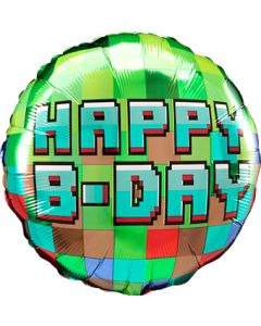 Pixel Party Birthday Mylar Balloon