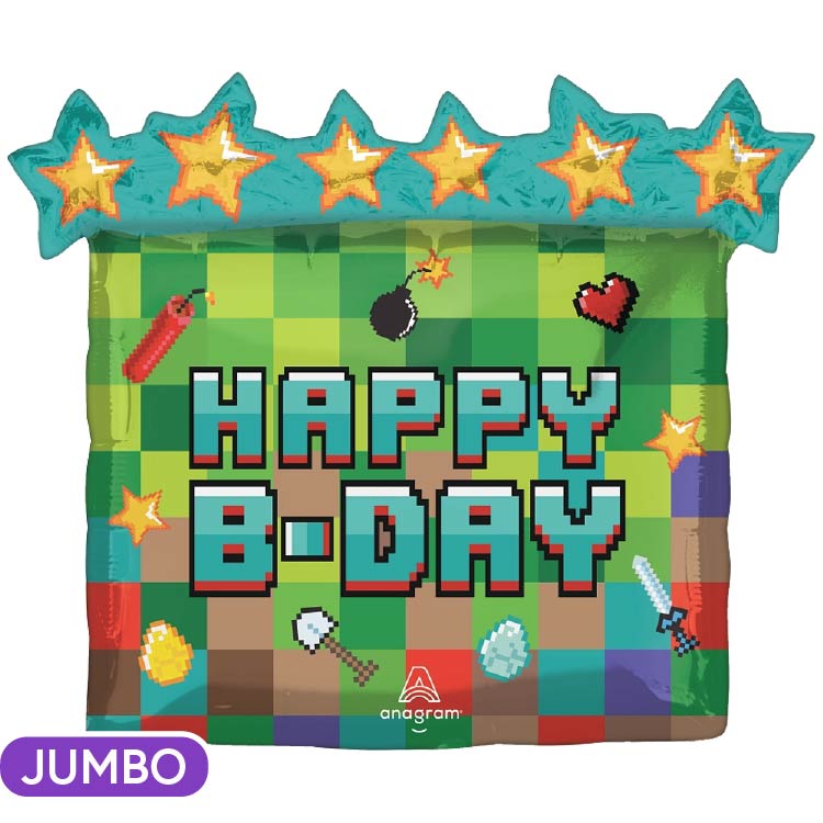 Pixel Party Happy Birthday Supershape