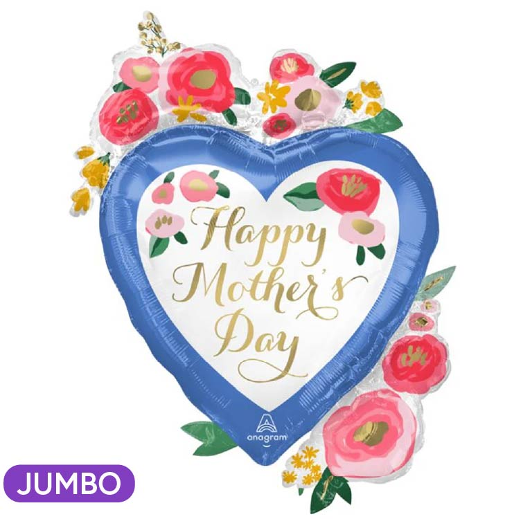 Happy Mother's Day Floral Heart