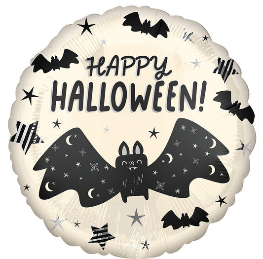 Halloween Bat Attack Satin Mylar Balloon