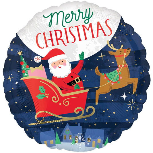 Starry Night Merry Christmas Mylar