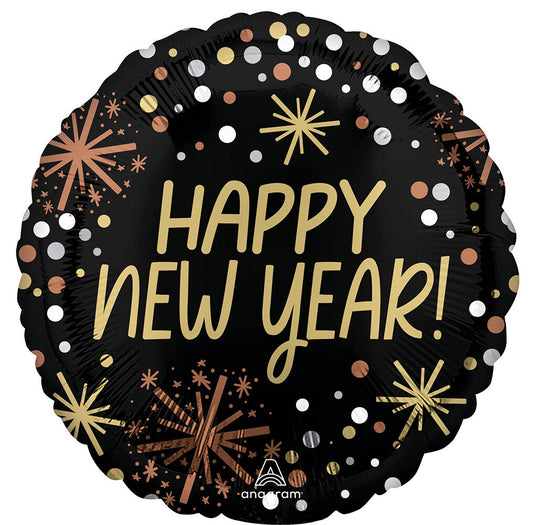 New Year's Confetti Mylar Balloon