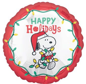 Peanuts Happy Holidays Mylar