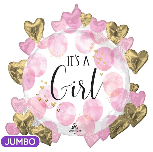 Supershape Baby Girl Watercolor Mylar
