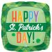 Happy St. Patrick's Day Plaid Square Mylar Balloon