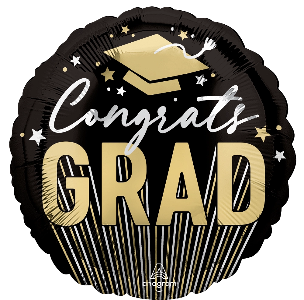Stripes on Stripes Grad Mylar