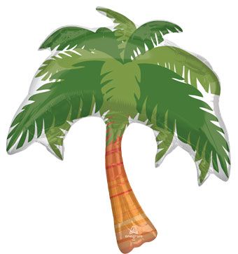 LRG SHP BEACH LIFE PALM TREE 33"