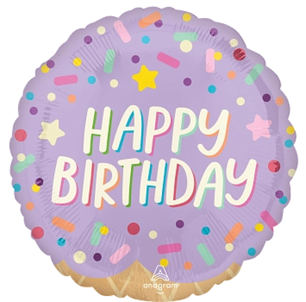 Ice Cream Party Sprinkle Mylar