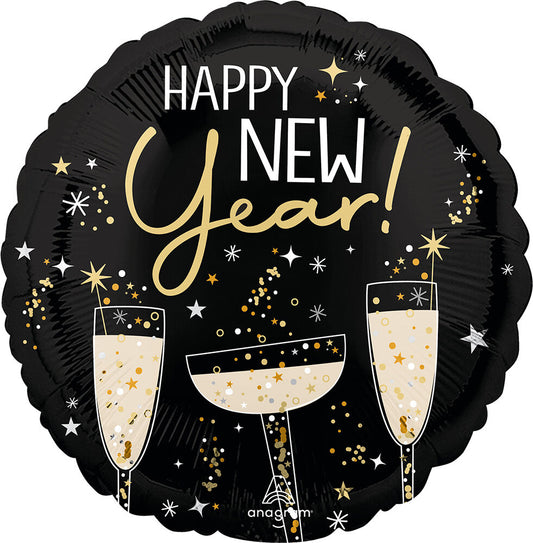Bubbly New Year Mylar Balloon