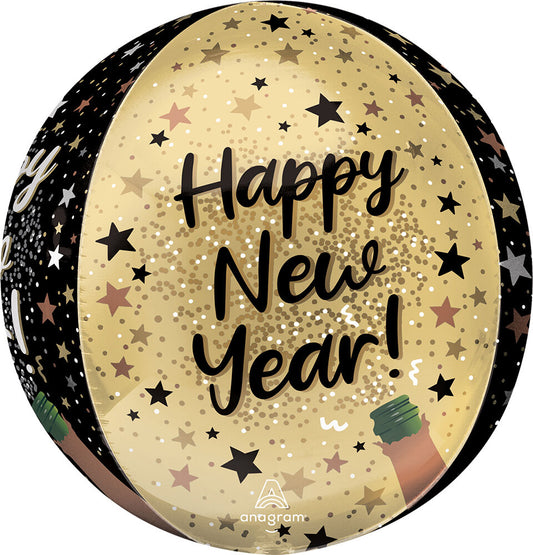 Natural Sparkle New Year Mylar Balloon