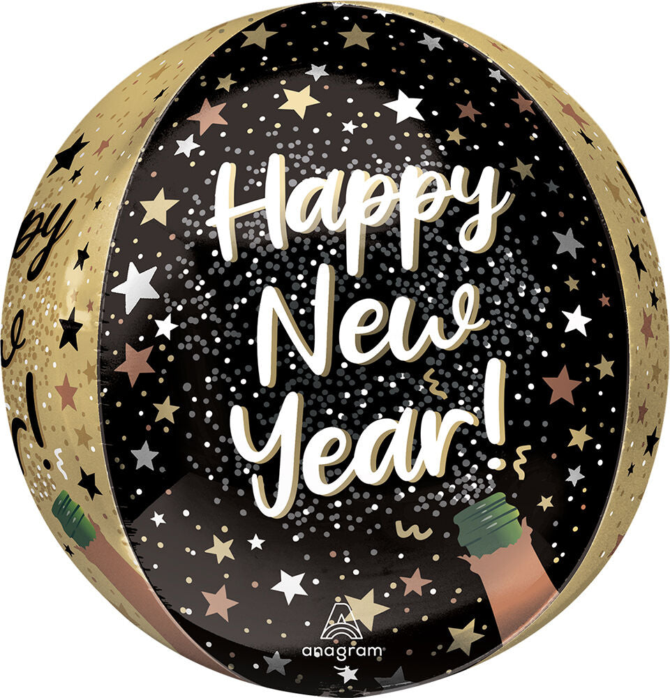 Natural Sparkle New Year Mylar Balloon