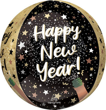 Natural Sparkle New Year Mylar Balloon