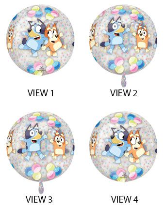 Bluey and Bingo Clear 15" Orbz Balloon