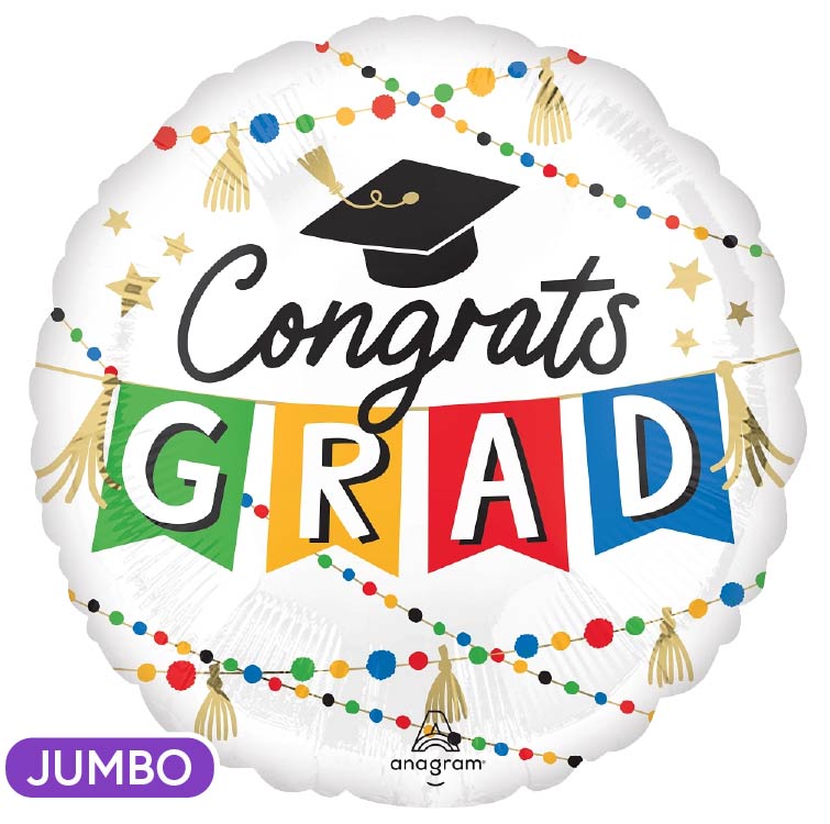 Congrats Grad Party 28" Mylar Balloon