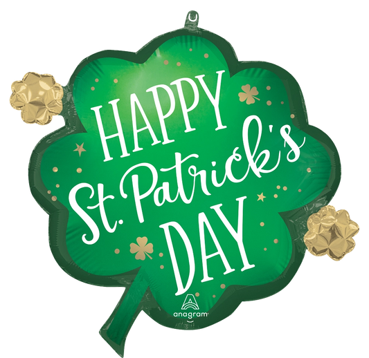 Satin Lucky Shamrock 24" Supershape Mylar