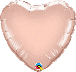 Rose Gold Heart 32" Supershape Mylar Balloon