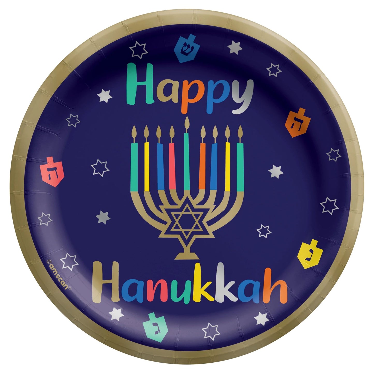 Hanukkah Joy 6 3/4" Round Plates