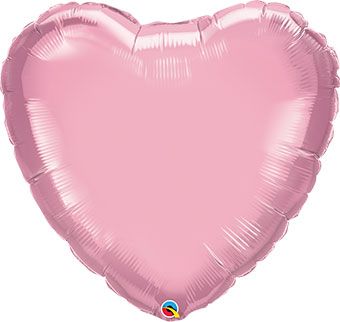 Pearl Pink Heart 32" Supershape Mylar Balloon