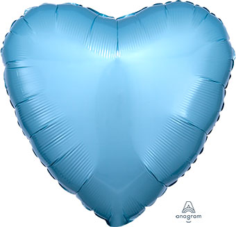 18" Pastel Blue Heart Mylar