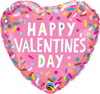 Happy Valentine's Day Sprinkles Mylar Balloon