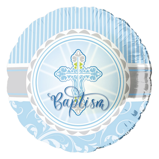 Baptism Blue Foil Balloon