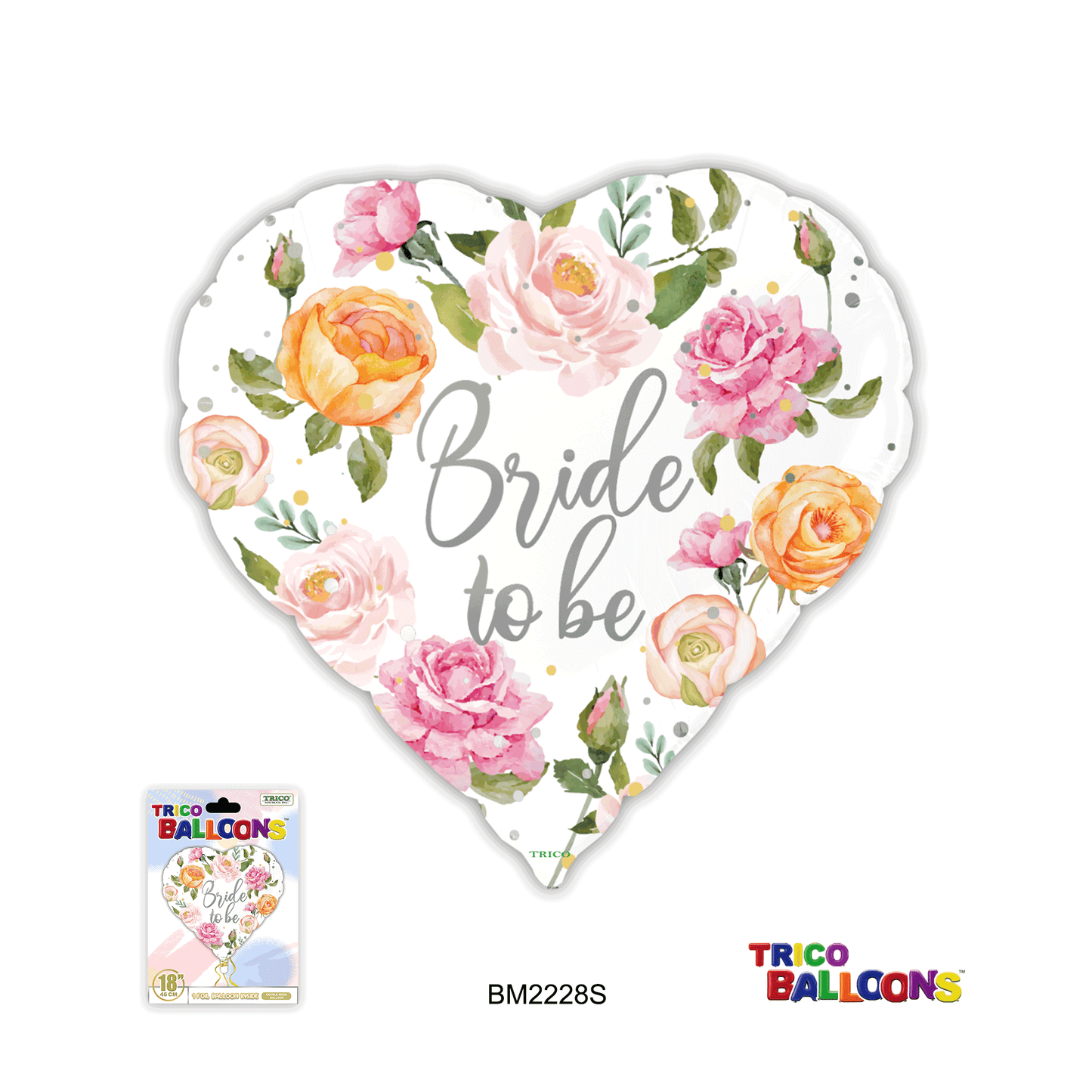 Bride to Be Floral 18" Mylar Balloon