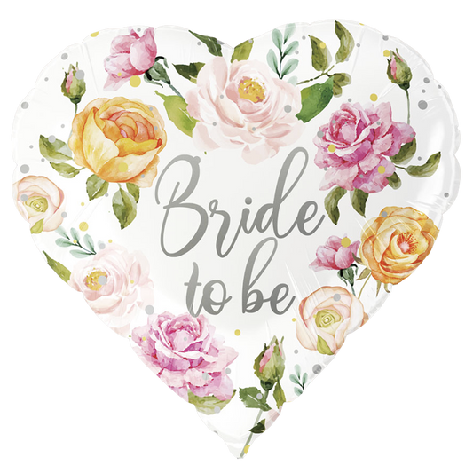Bride to Be Floral 18" Mylar Balloon