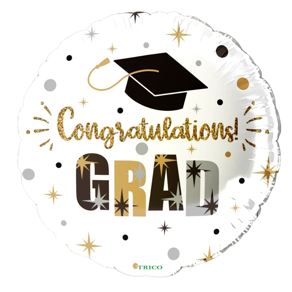 Metallic Congrats Grad 18" Foil Balloon