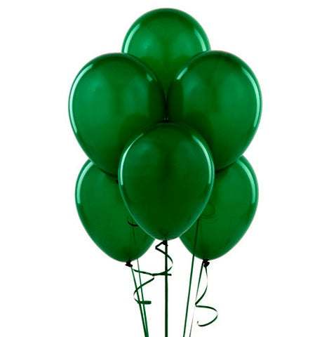 Evergreen Solid Color Latex Balloon Bouquet