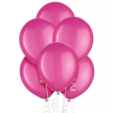 Hot Pink Solid Color Latex Balloon Bouquet