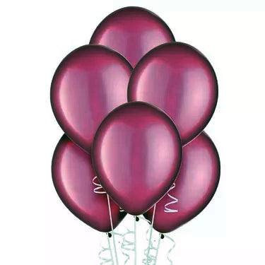 Pearl Maroon Solid Color Latex Ballon Bouquet
