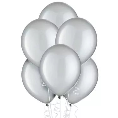 Silver Solid Color Balloon Bouquet