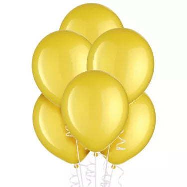 Yellow Solid Color Latex Balloon Bouquet