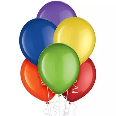 Rainbow Mix - Red, Orange, Yellow, Green, Blue and Purple Latex Balloon Bouquet