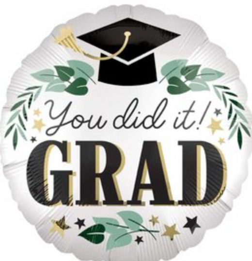 18" You Did It, Grad! Mylar