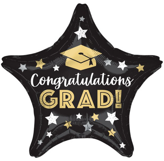 18" Congratulations Grad! Star Mylar