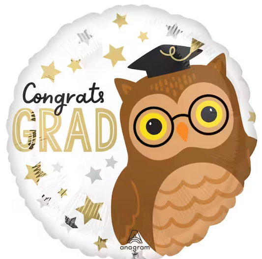 18" Grad Owl Mylar