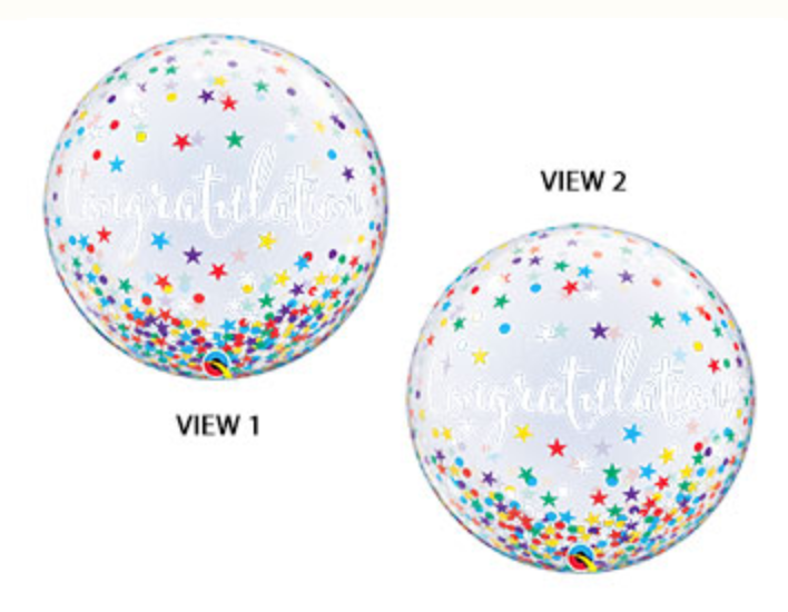 Bubble Balloon: Congratulations Confetti